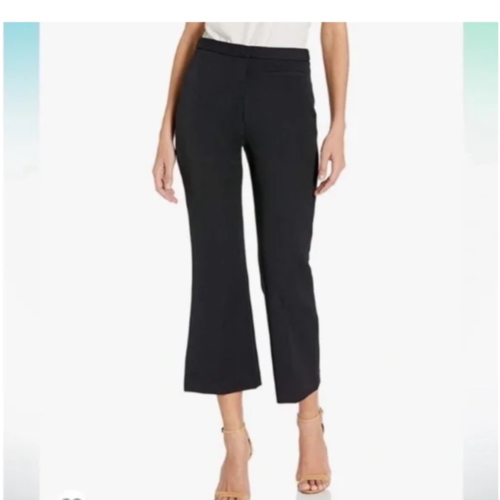NWT $325 MILLY BLACK HIGH WAIST TRUDEE FLOOD CROP PANTS SIZE 4